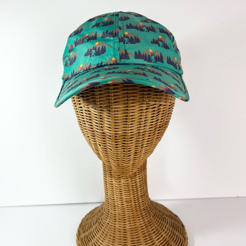 Sprints Bigfoot Running Hat Cap Sasquatch Mountain Forest Print Adjustable OS - Picture 2 of 8